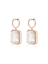 Shay 18kt Rose Gold Portrait White Topaz Earrings In Rose Gold