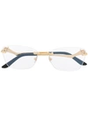 Cartier Cat-eye Frame Glasses In Gold