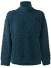 FENDI KNITTED FF MOTIF PATTERNED SWEATER