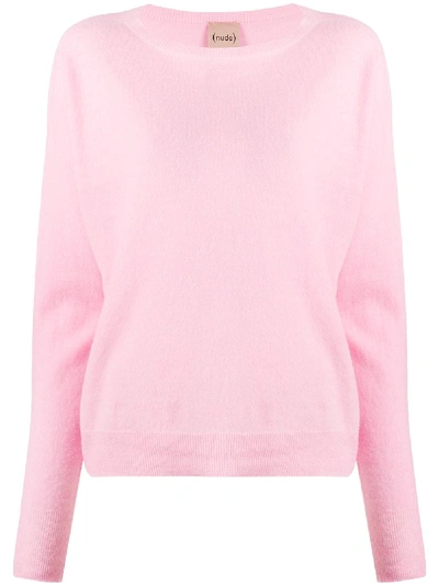 Nude V-neck Fine-knit Jumper In Neutrals