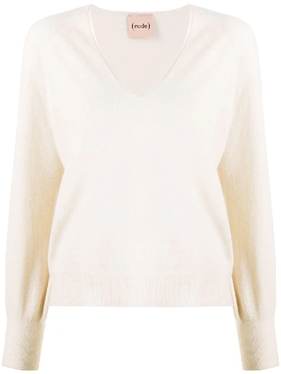 Nude Long-sleeve Fine-knit Jumper In Beige