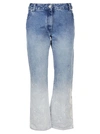 Off-white Faded Mid-rise Kick-flare Jeans In Bleach Bleach