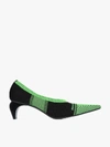 MISBHV BLACK STRIPED LOGO KNIT SOCK PUMPS,020BW24014839149