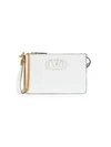 Valentino Garavani Vsling Leather Crossbody Pouch In Optical White