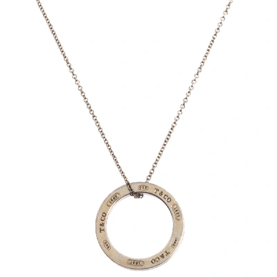 Pre-owned Tiffany & Co 1837 Circle Silver Pendant Necklace