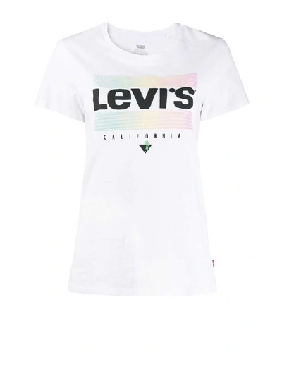 Levi's Trendy Plus Size Cotton Logo T-shirt In White