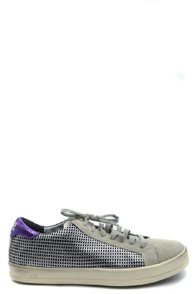 P448 Women's Grey Leather Sneakers