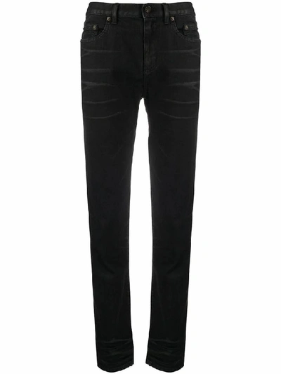 Saint Laurent Women's Black Cotton Jeans