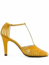 GIVENCHY GIVENCHY WOMEN'S YELLOW LEATHER HEELS,BE3042E0N1715 36