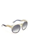 CHLOÉ CHLOÉ WOMEN'S YELLOW METAL SUNGLASSES,CE731S34829830 62