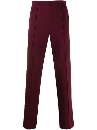 Maison Margiela Raised Seam Straight Trousers In Red