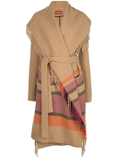 Altuzarra Cody Belted Fringed Coat In Neutrals