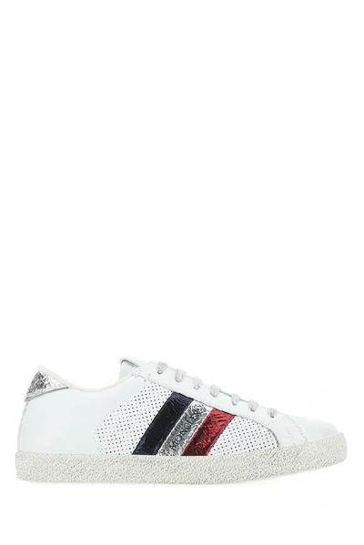 Moncler Logo Detailed Low Top Sneakers In White