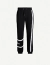 Givenchy Logo-embroidered Cotton-jersey Tracksuit Bottoms In Black%2fwhite