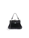 VIVIENNE WESTWOOD BLACK EMMA FRAME PURSE CROSS-BODY BAG