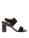 STUART WEITZMAN ERICA SUEDE AND LEATHER SANDALS