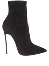 CASADEI BLADE STRETCH SUEDE ANKLE BOOTS