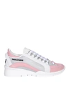 DSQUARED2 551 WHITE AND PINK SNEAKERS