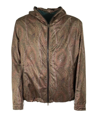 Etro Paisley Patterned Jacket In Brown