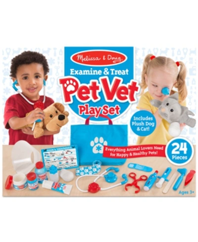 Melissa & Doug 24-piece Pet Vet Play Set In Blue