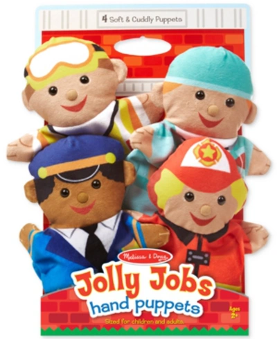 Melissa & Doug Kids' Jolly Jobs Hand Puppets Set In No Color