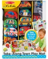 Melissa & Doug Take-along Town Play Mat- 9 Vehicles In No Color