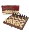 JOHN N. HANSEN CO. TRAVEL MAGNETIC WALNUT CHESS SET