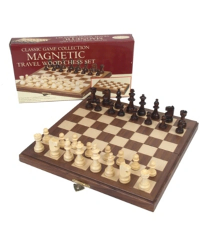 John N. Hansen Co. Travel Magnetic Walnut Chess Set