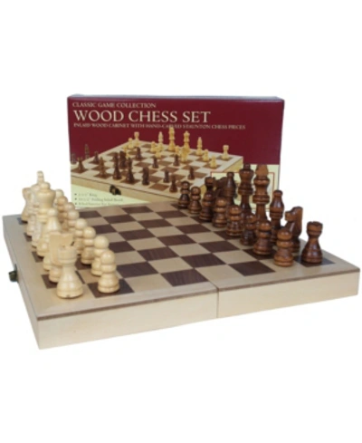 John N. Hansen Co. 10.5" Deluxe Folding Wood Chess Set