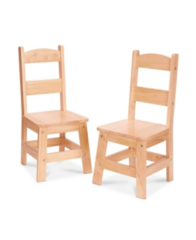 Melissa & Doug Melissa And Doug Wooden Chair Pair - Natural In No Color