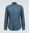 Polo Ralph Lauren Denim Sport Shirt In Blue