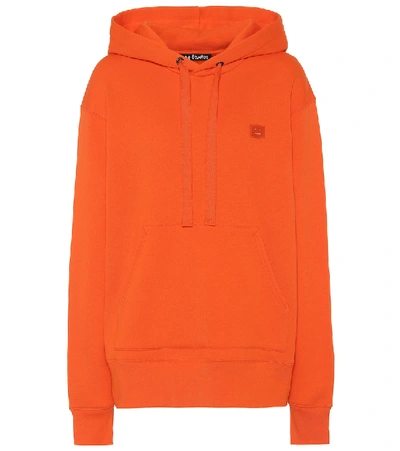 Acne Studios Ferris Face Cotton-jersey Hoodie In Orange