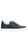 Pierre Hardy Slip-on Leather Sneakers In Black