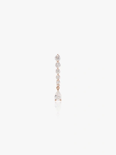 Anita Ko 18kt Rose Gold Pear-cut Diamond Drop Earring