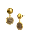 GURHAN WOMEN'S ANTIQUITIES 18K & 24K YELLOW GOLD ROMAN COIN DROP EARRINGS,400012519691