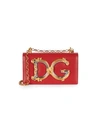 Dolce & Gabbana Women's D & G Girls Leather Crossbody Phone Case In Poppy Red