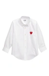 COMME DES GARÇONS HEART APPLIQUE DRESS SHIRT,AZ-B501-100