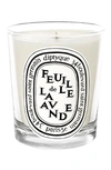 Diptyque Feuille De Lavande Small Scented Candle In Na