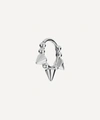 MARIA TASH 14CT 6.5MM TRIPLE SHORT SPIKE GRANULATED SINGLE HOOP EARRING,000708429