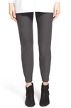 Eileen Fisher Stretch Crepe Slim Ankle Pants In Charcoal