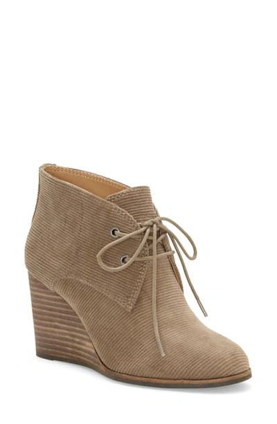 Lucky Brand Shijo Bootie In Antique Green Fabric