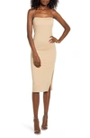 4SI3NNA SOREN SLEEVELESS SIDE SLIT DRESS,DSSK130IMK