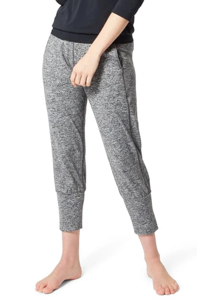 Sweaty Betty Garudasana Crop Yoga Trousers In Charcoal Marl