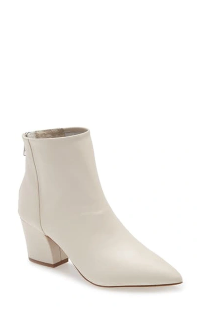 Steve Madden Mistin Pointed Toe Bootie In Bone Leather