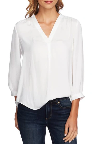 Vince Camuto Rumple Fabric Blouse In New Ivory