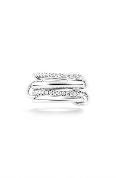 Spinelli Kilcollin Polaris Set Of Four 18-karat White Gold Diamond Rings