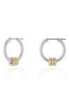 Spinelli Kilcollin Mixed Metal Ara Deux Hoop Earrings In Silver/ Yellow Gold