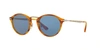 Persol Calligrapher Round Frame Sunglasses In Light Blue