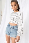 Superdown Yasmin Tie Back Crop Top In White & Black