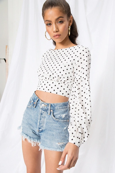 SUPERDOWN YASMIN TIE BACK CROP TOP